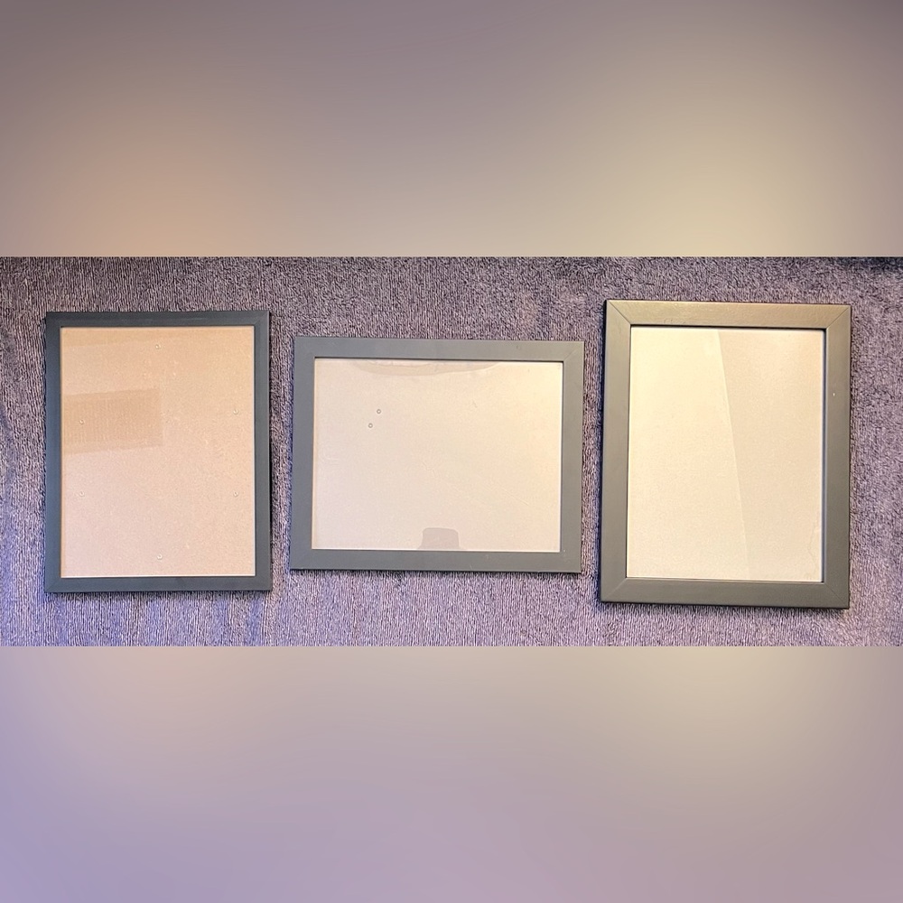 3 - 8”x10.5” Picture Frames